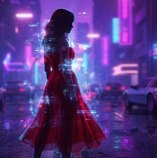 Ich habe sie gesehen… in ihrem roten Kleid.